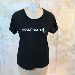 Bella black novelty tee size M